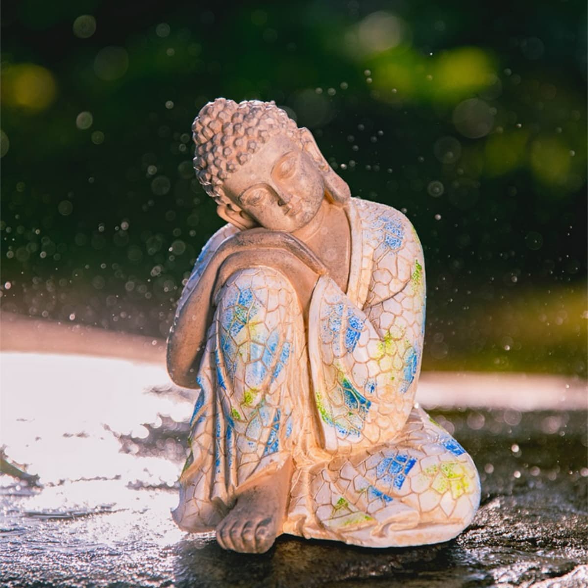 Zen Garden Buddha Statue for Peace, Calm & Meditation Decor