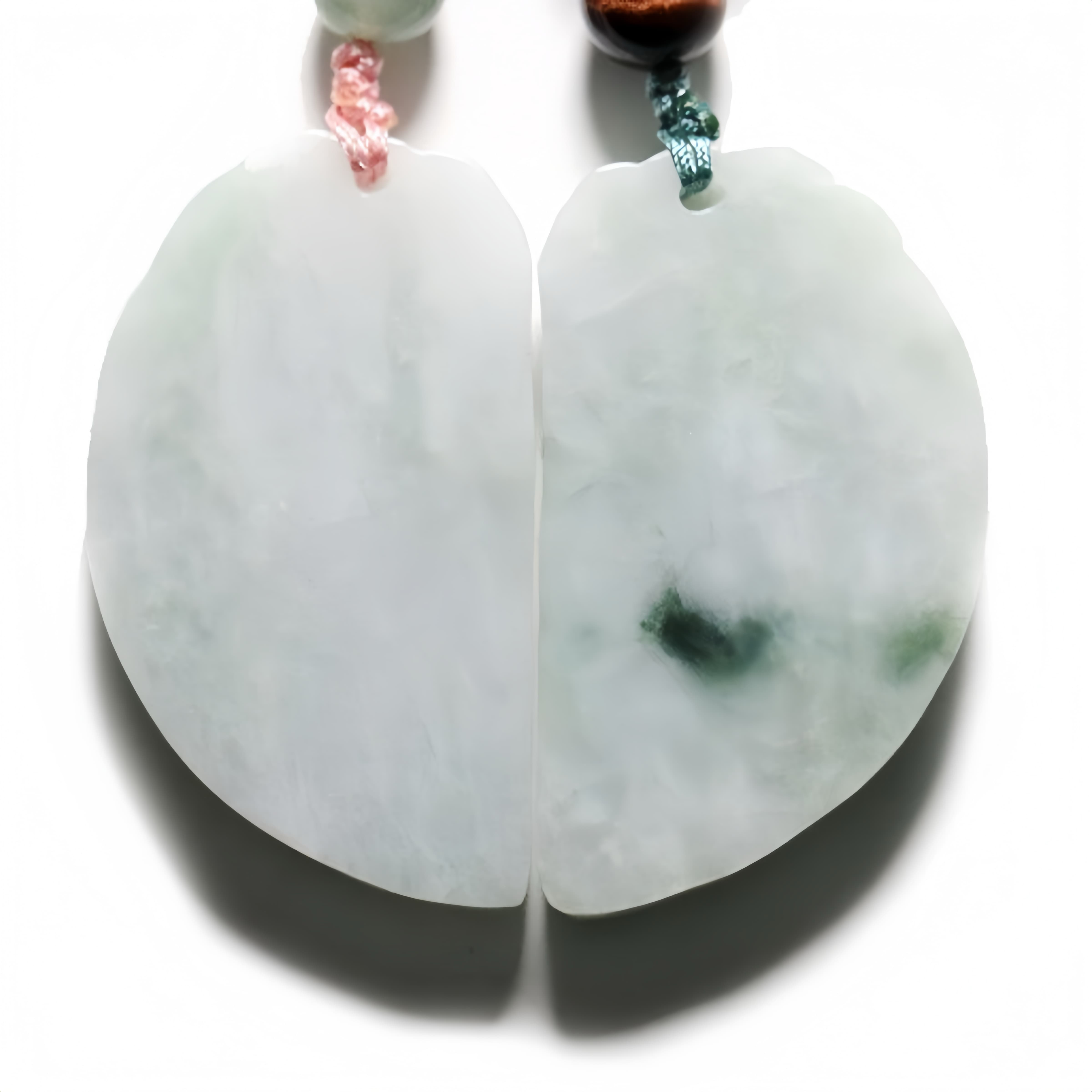 Natural Jade Dragon & Phoenix Couple Pendant for Love, Harmony & Protection