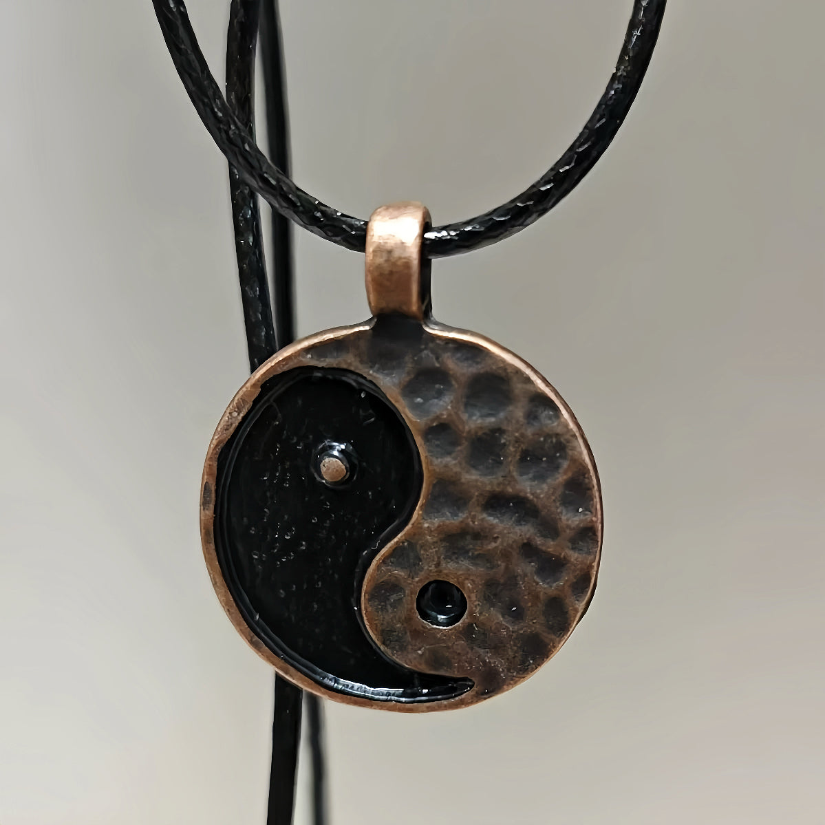 Rustic Hammered Yin Yang Pendant