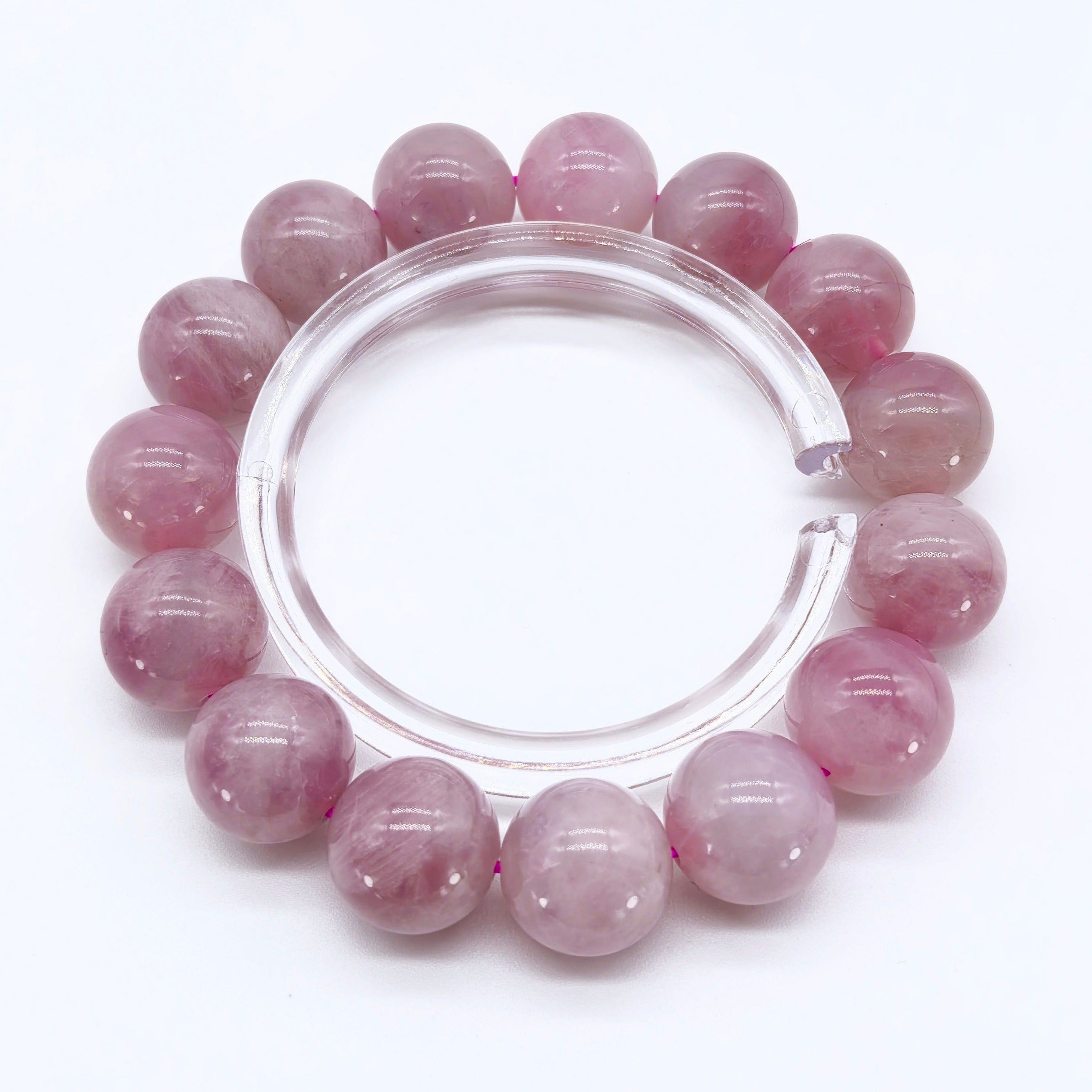 Natural Purple Madagascar Rose Quartz Bracelet - Heal Love - Karmabless