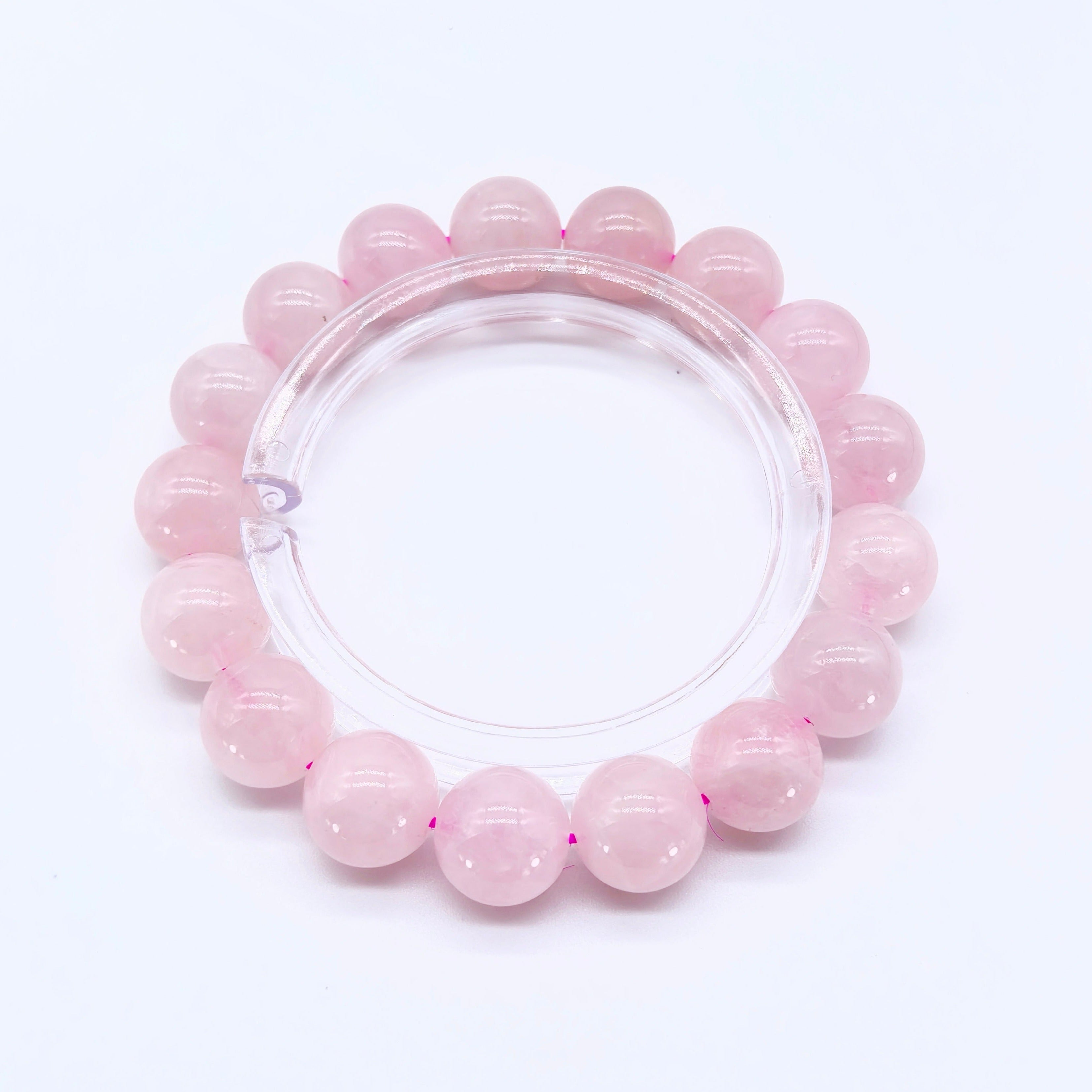 Madagascar Rose Quartz Newly mined Bracelet - Goddess Of Love - Karmabless