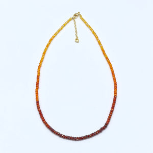 Gradient Garnet Necklace - Power & Wisdom - Karmabless