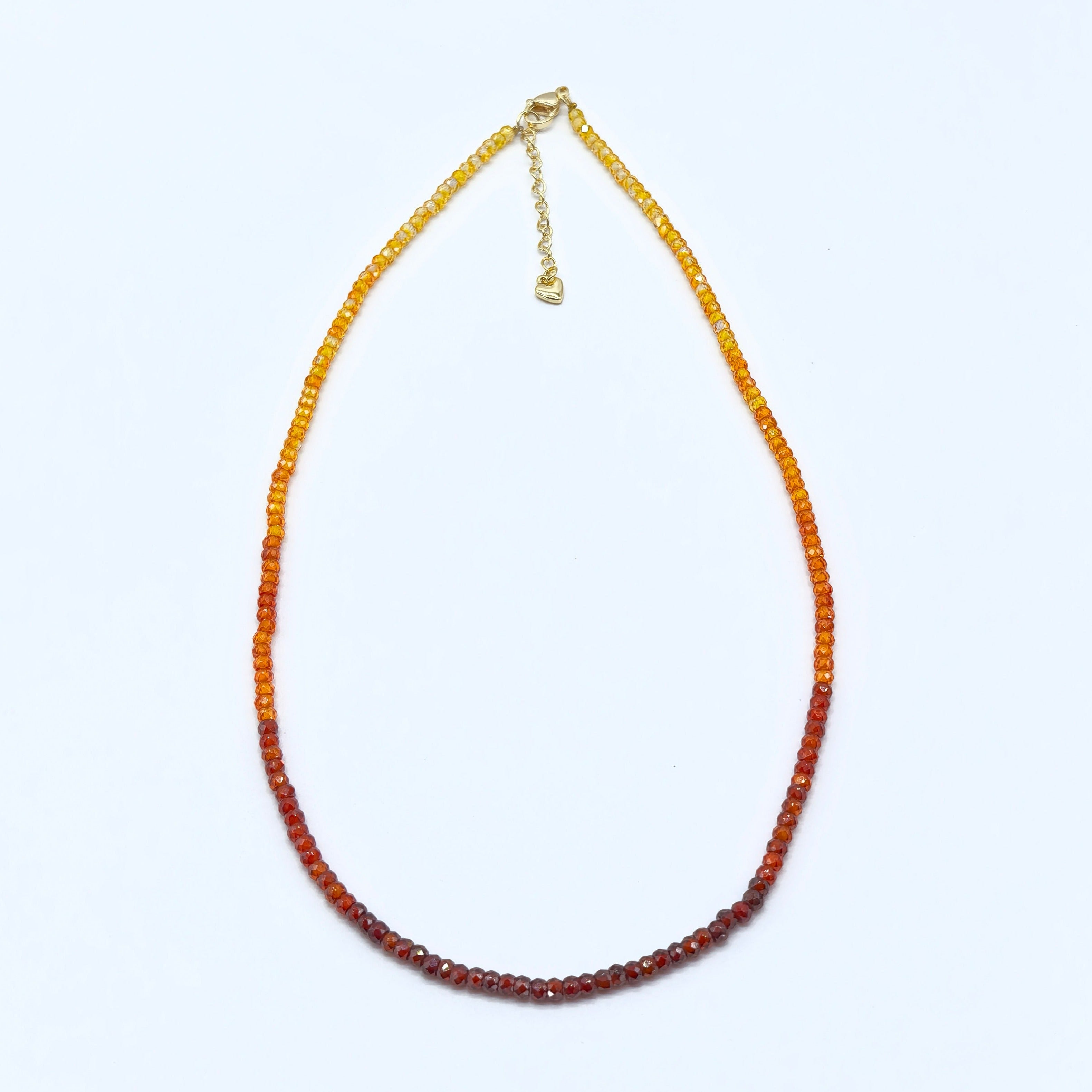 Gradient Garnet Necklace - Power & Wisdom - Karmabless