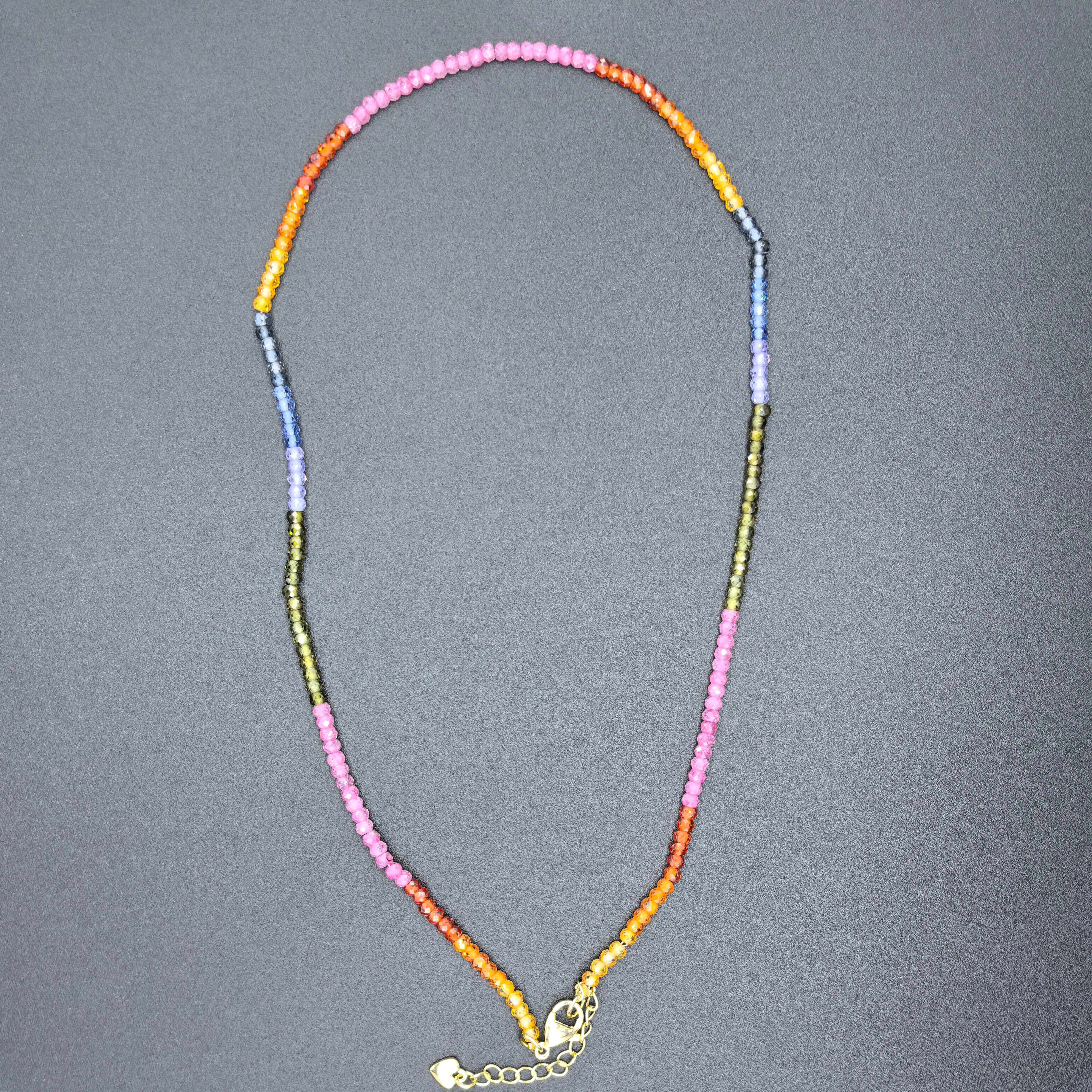 Rainbow Zircon Necklace - Extreme Elegance - Karmabless