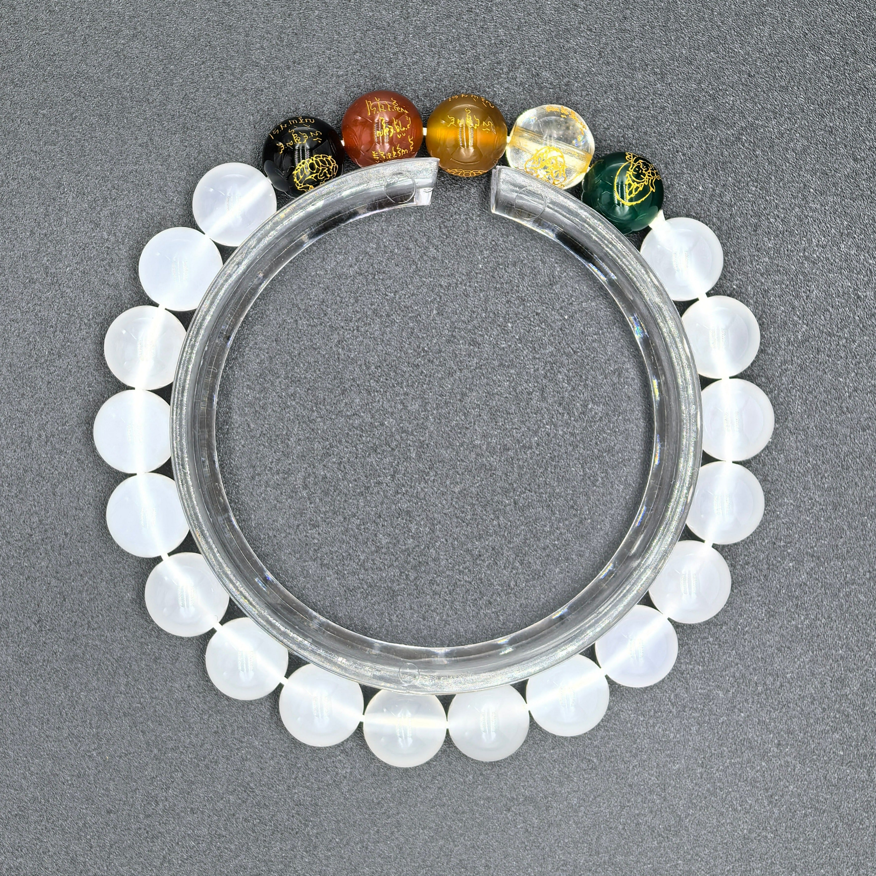 White Agate Chakra Bracelet - Good Fortune - Karmabless