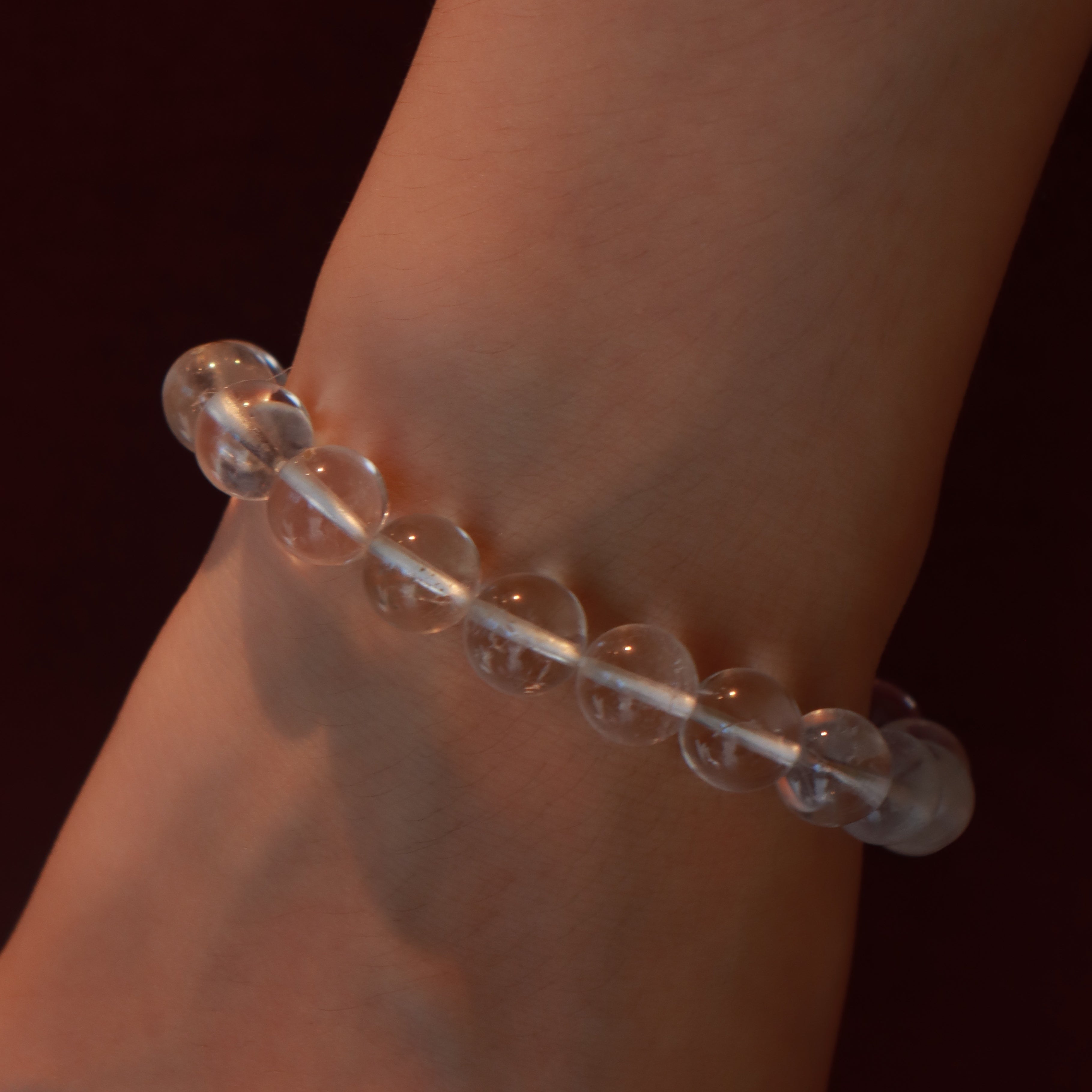 White Crystal Bracelet - Spiritual Strength - Karmabless