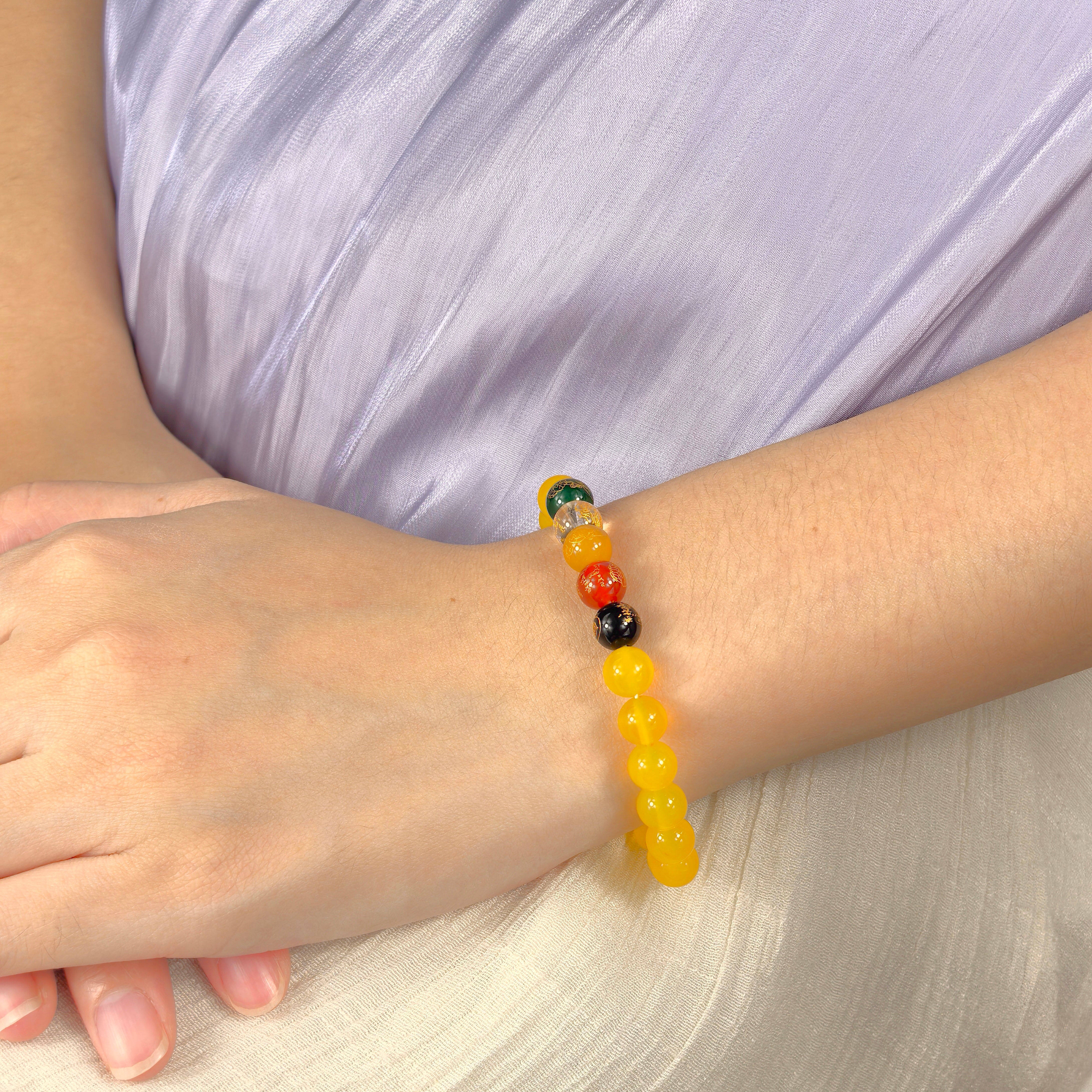 Yellow Agate Chakra Bracelet - Good Wealth