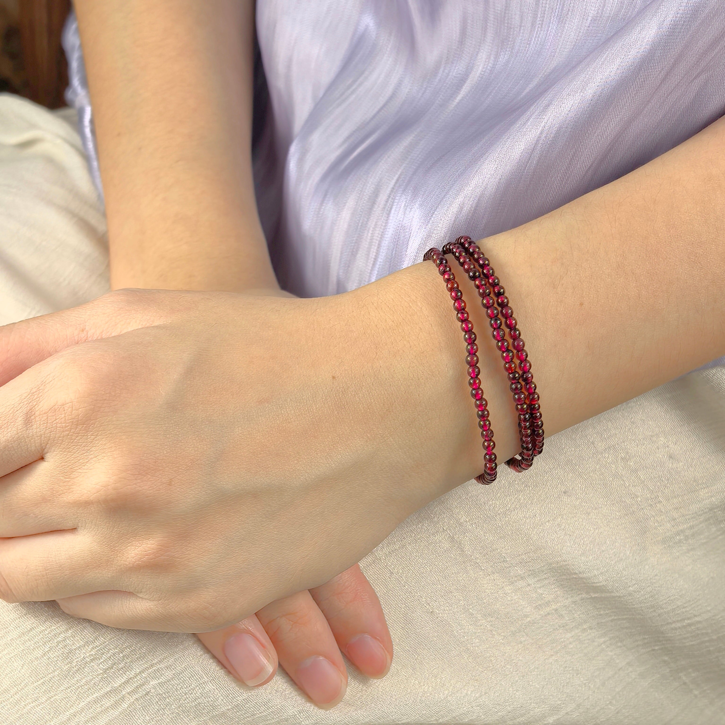 Red Garnet Long Prayer Beads - Wonderful Love