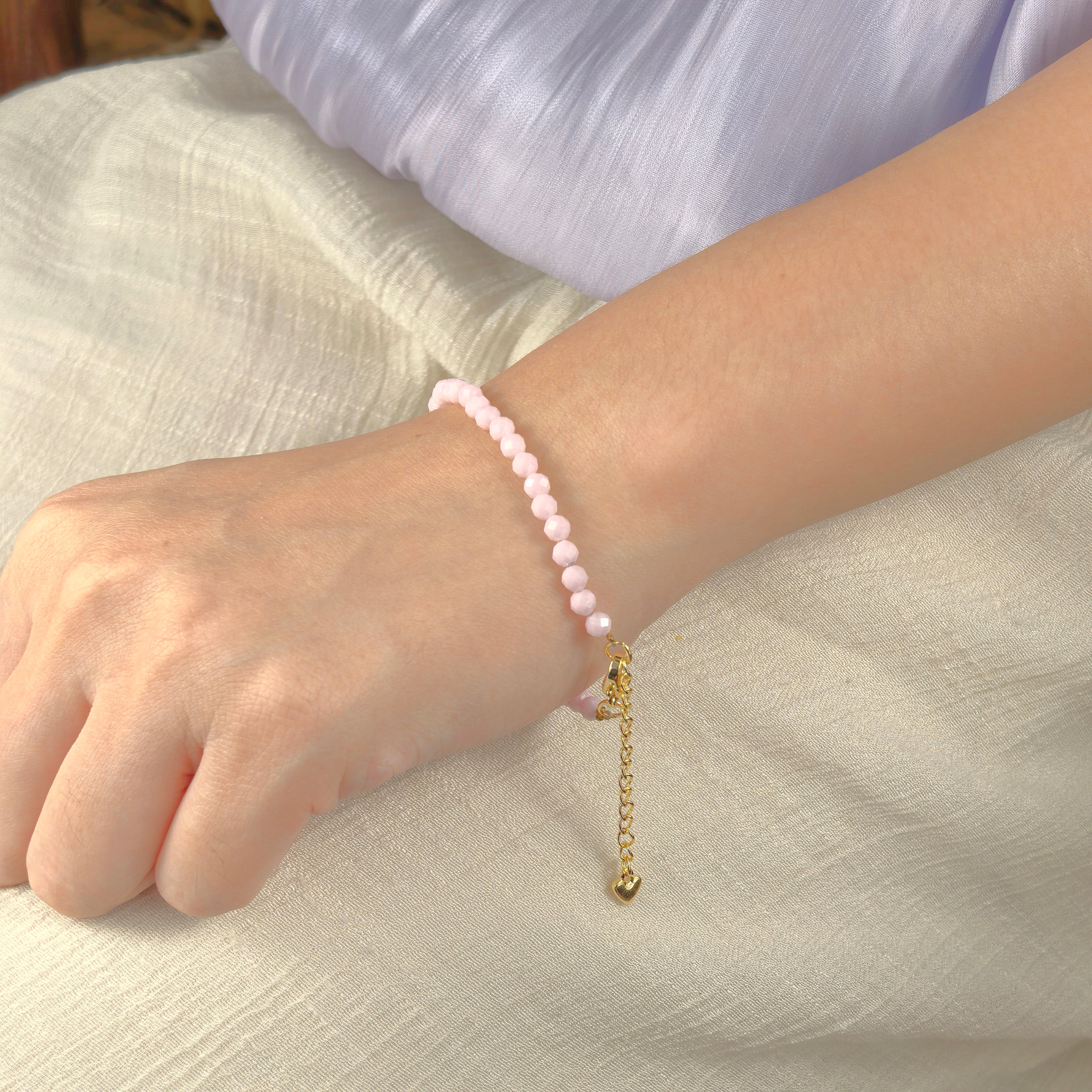 Pink Opaque Zircon Bracelet - Wisdom