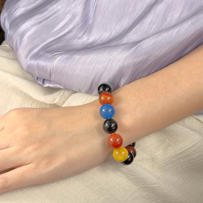 Multi-colored Agate Bracelet - Greatest Blessing — material detail