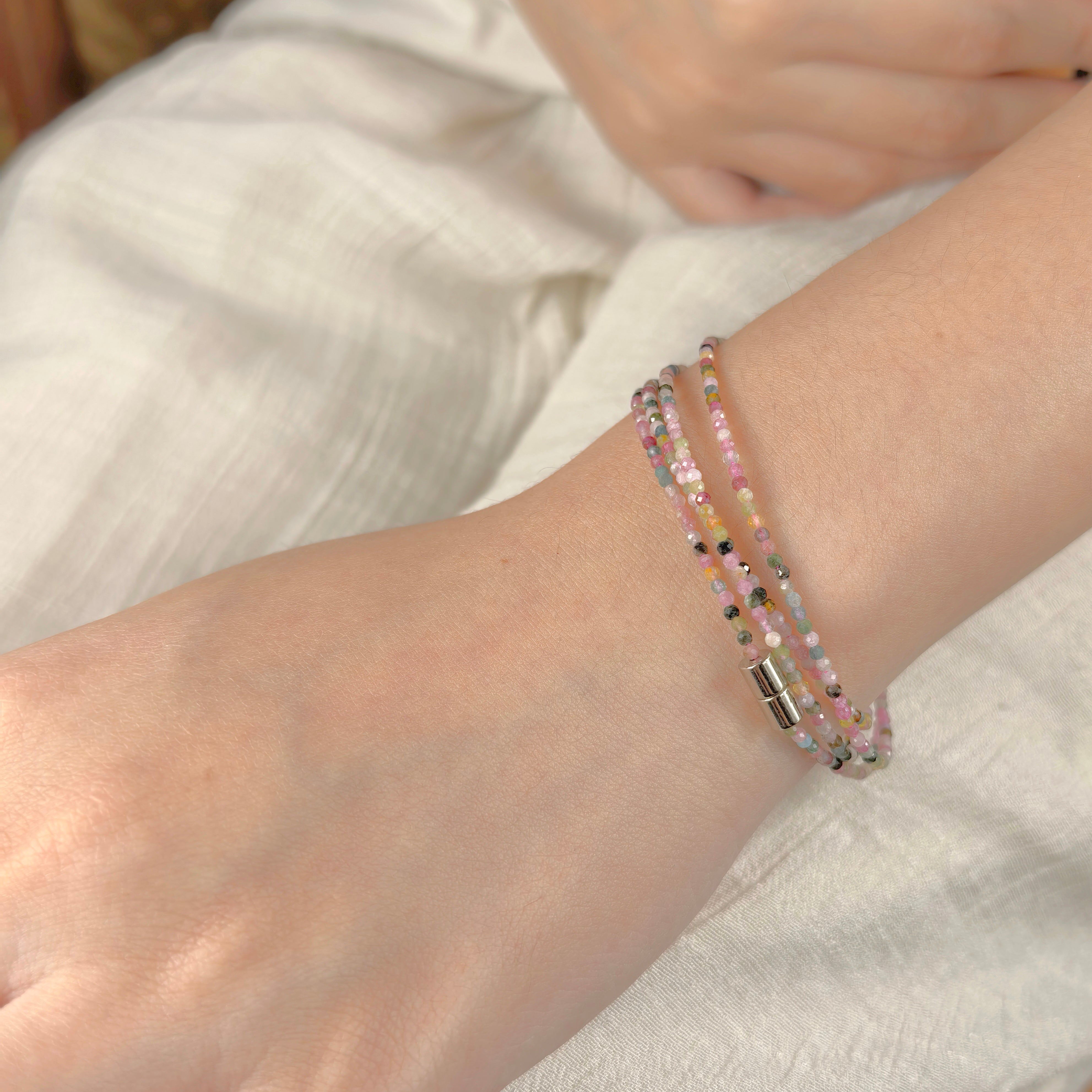 Multi-colored Tourmaline Long Bracelet - Natural-born Leader