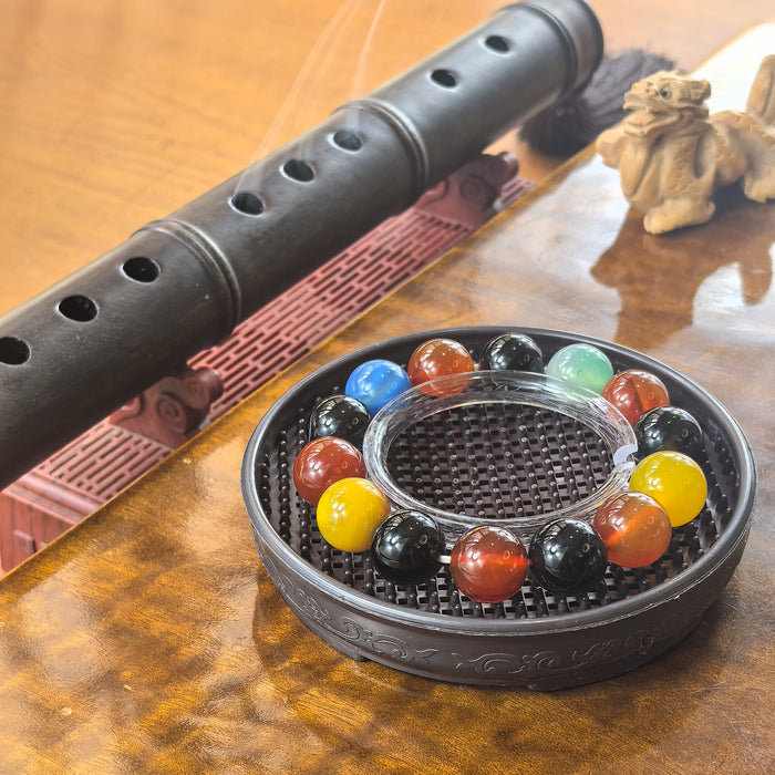 Multi-colored Agate Bracelet - Greatest Blessing — on wrist