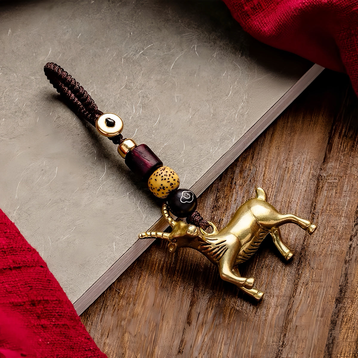 Brass Sheep Zodiac Keychain