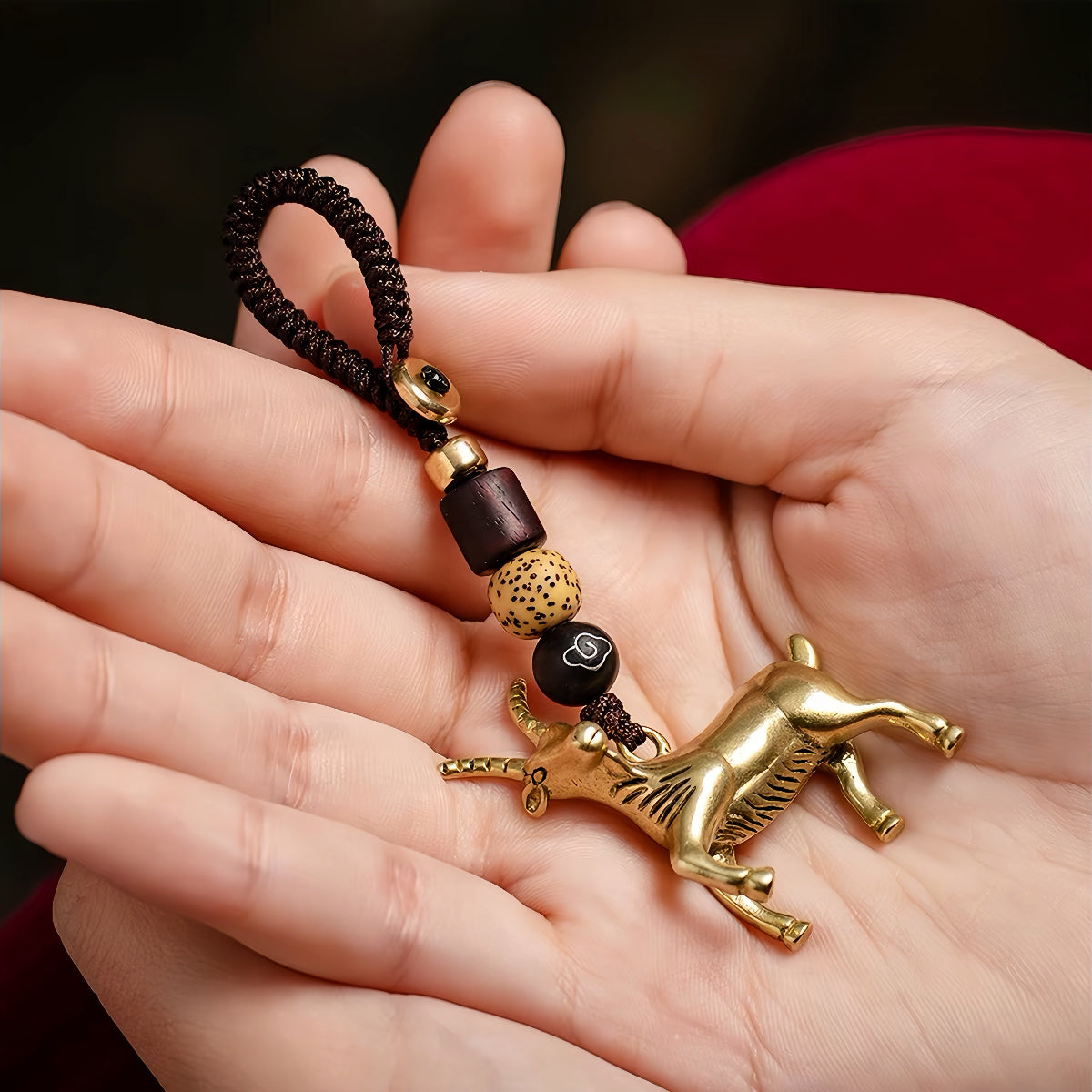Brass Sheep Zodiac Keychain