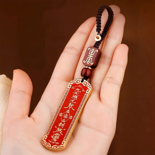 Five Thunder Evil-Cutting Brass Amulet