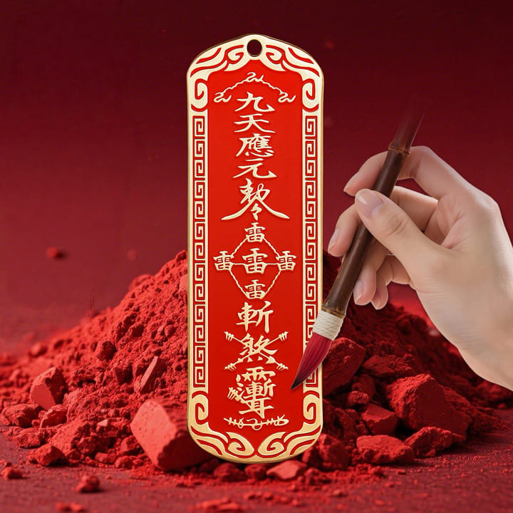 Five Thunder Evil-Cutting Brass Amulet