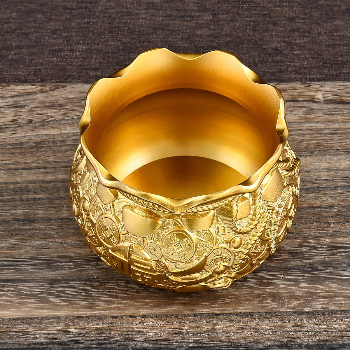 Brass Fortune Pouch Wealth Bowl
