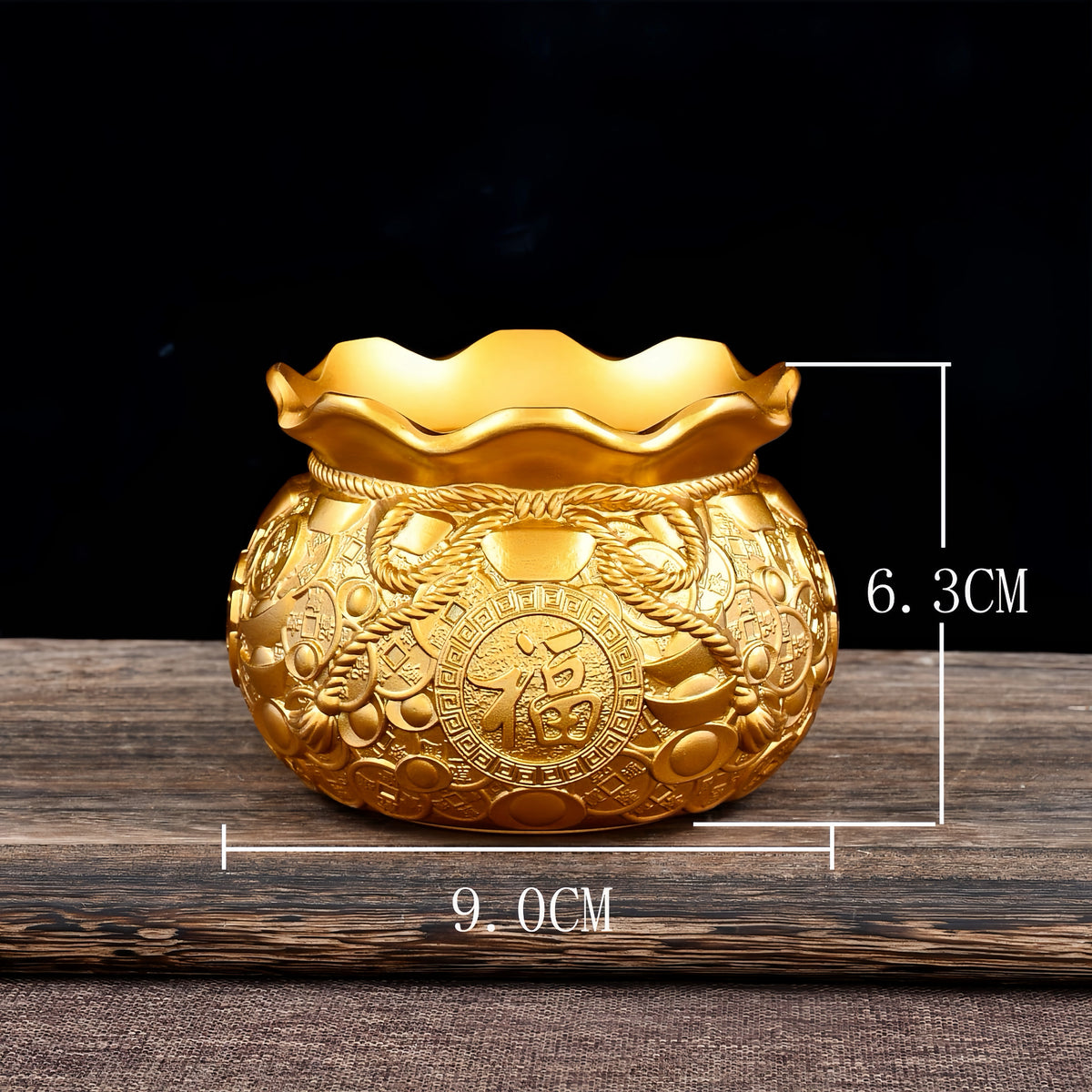 Brass Fortune Pouch Wealth Bowl