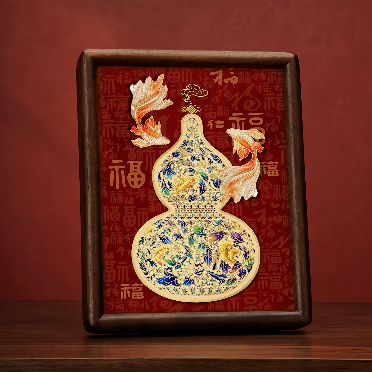 Hulu Blessings Framed Copper Art