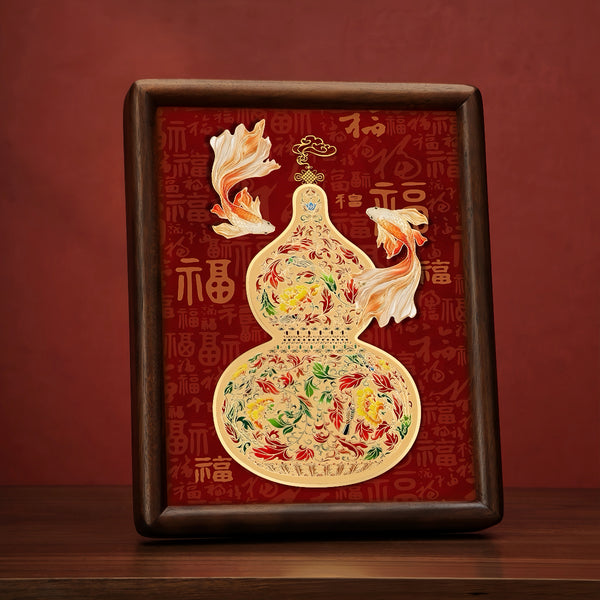 Hulu Blessings Framed Copper Art