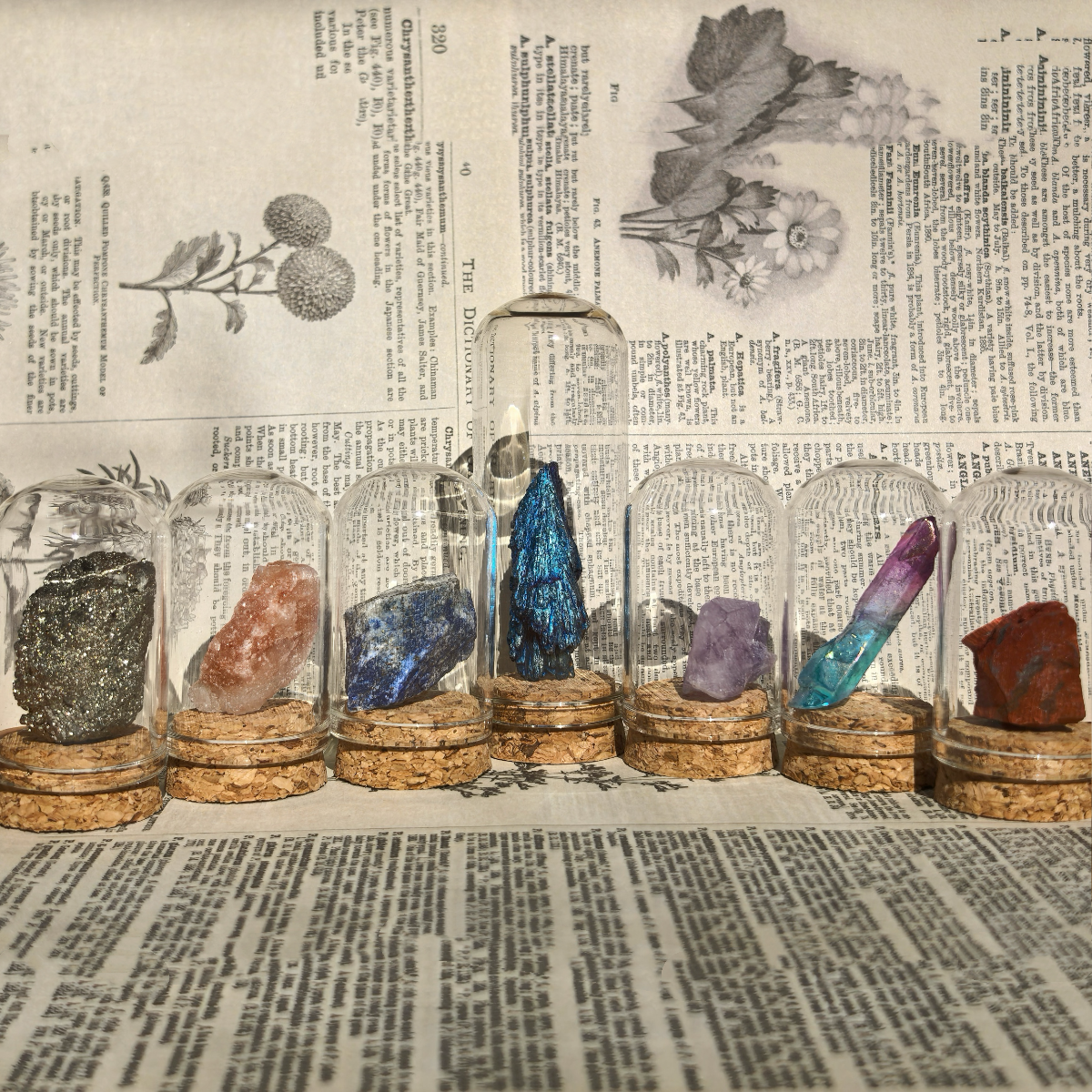 Natural Crystal Mineral Specimen Collector's Set