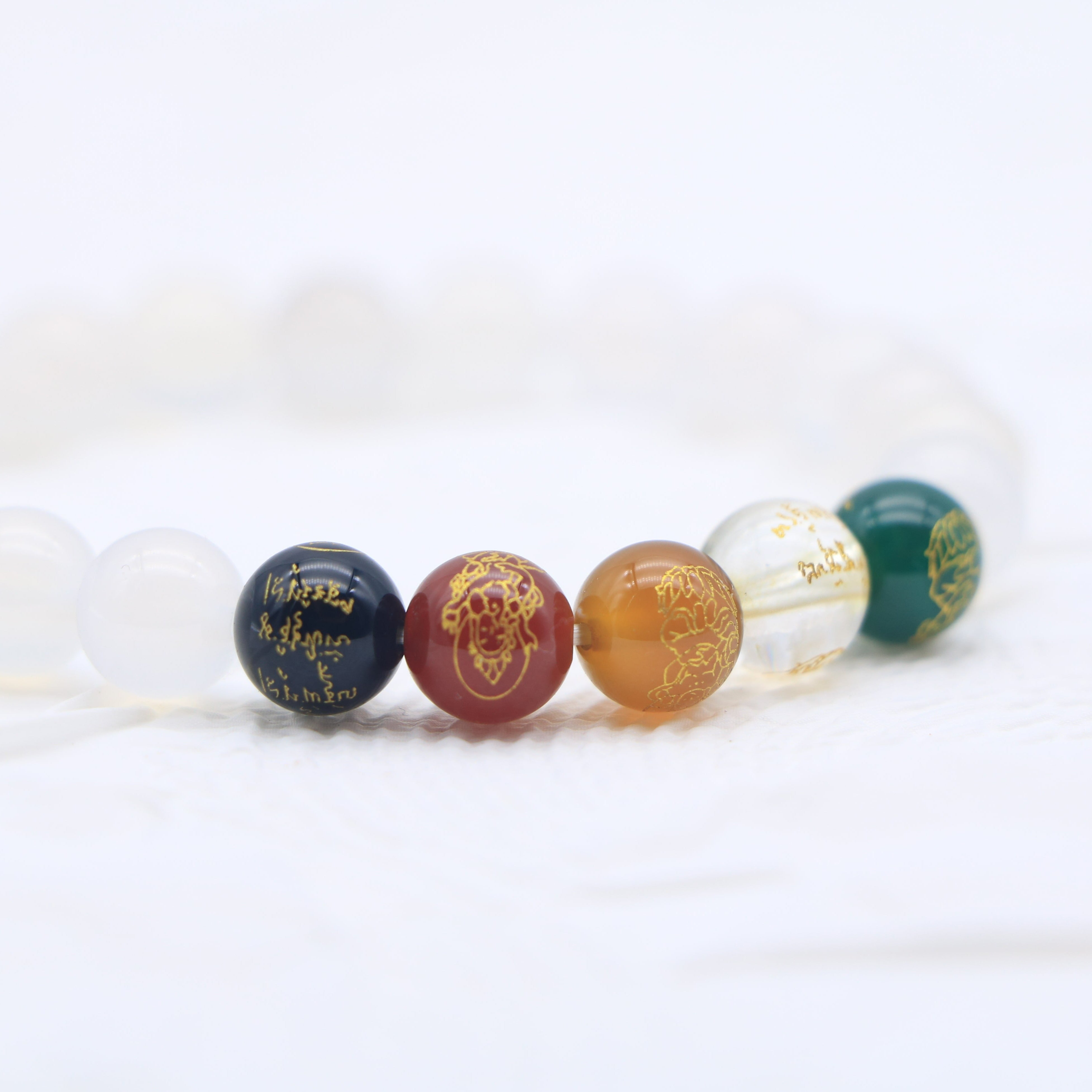 White Agate Chakra Bracelet - Good Fortune - Karmabless