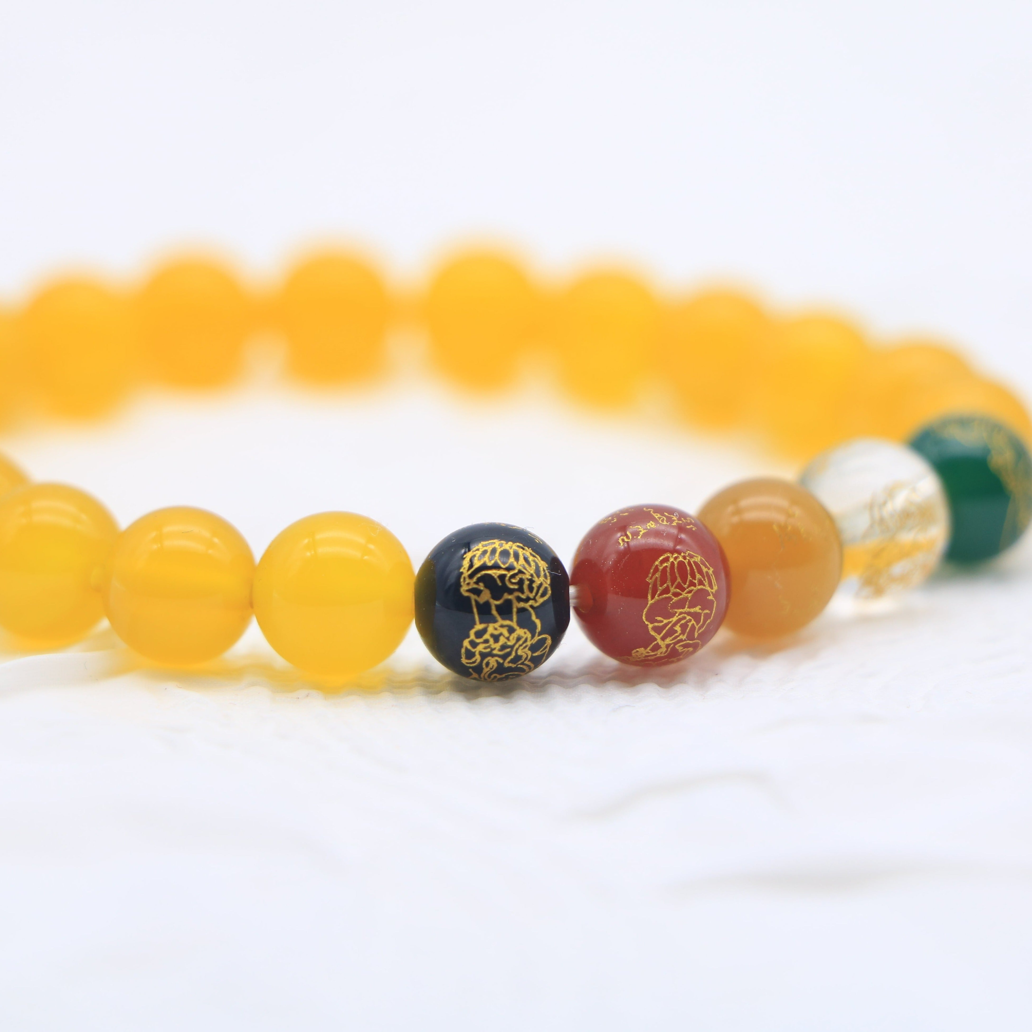 Yellow Agate Chakra Bracelet - Good Wealth - Karmabless