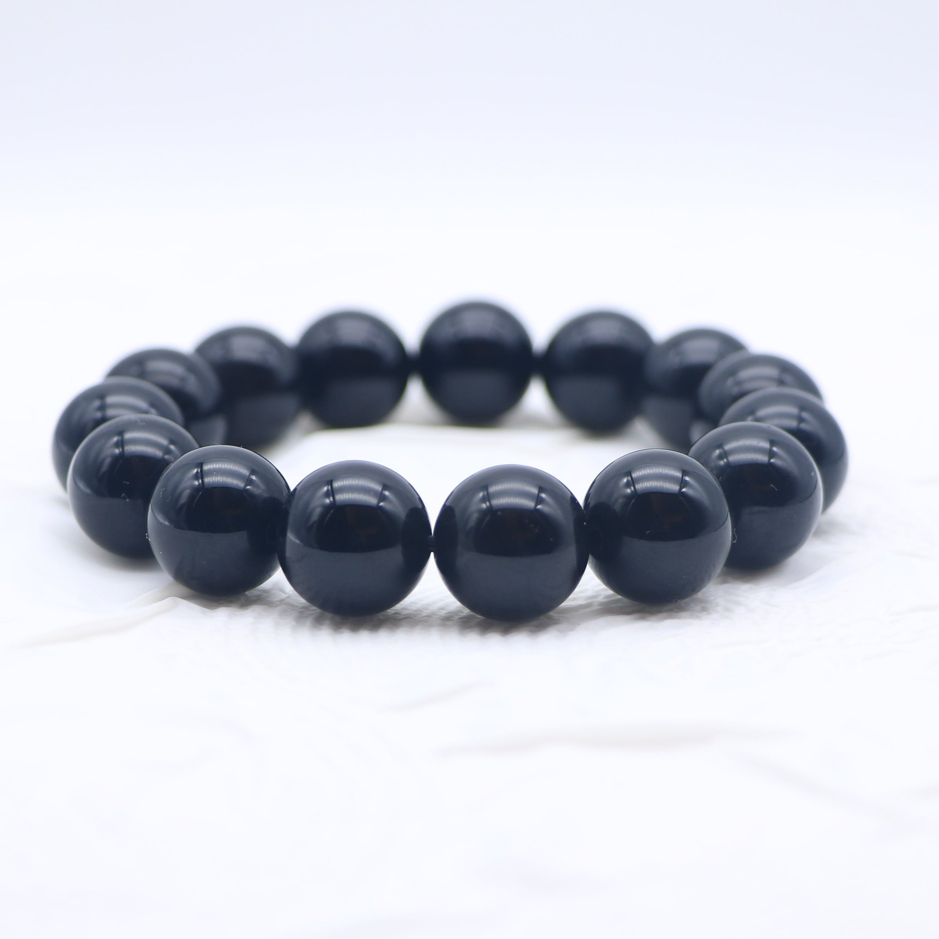 Black Agate Bracelet - Peace & Tranquility - Karmabless