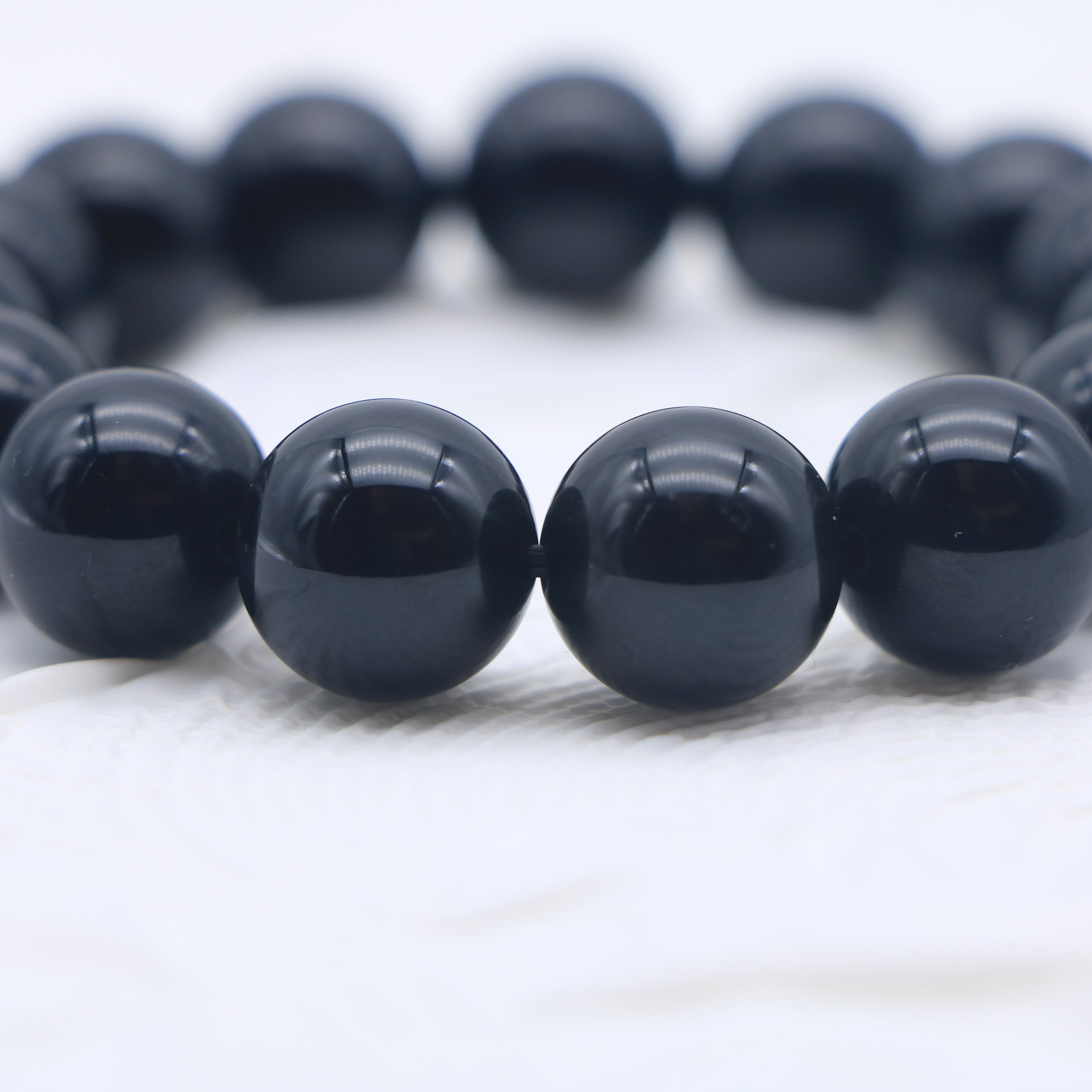 Black Agate Bracelet - Peace & Tranquility - Karmabless