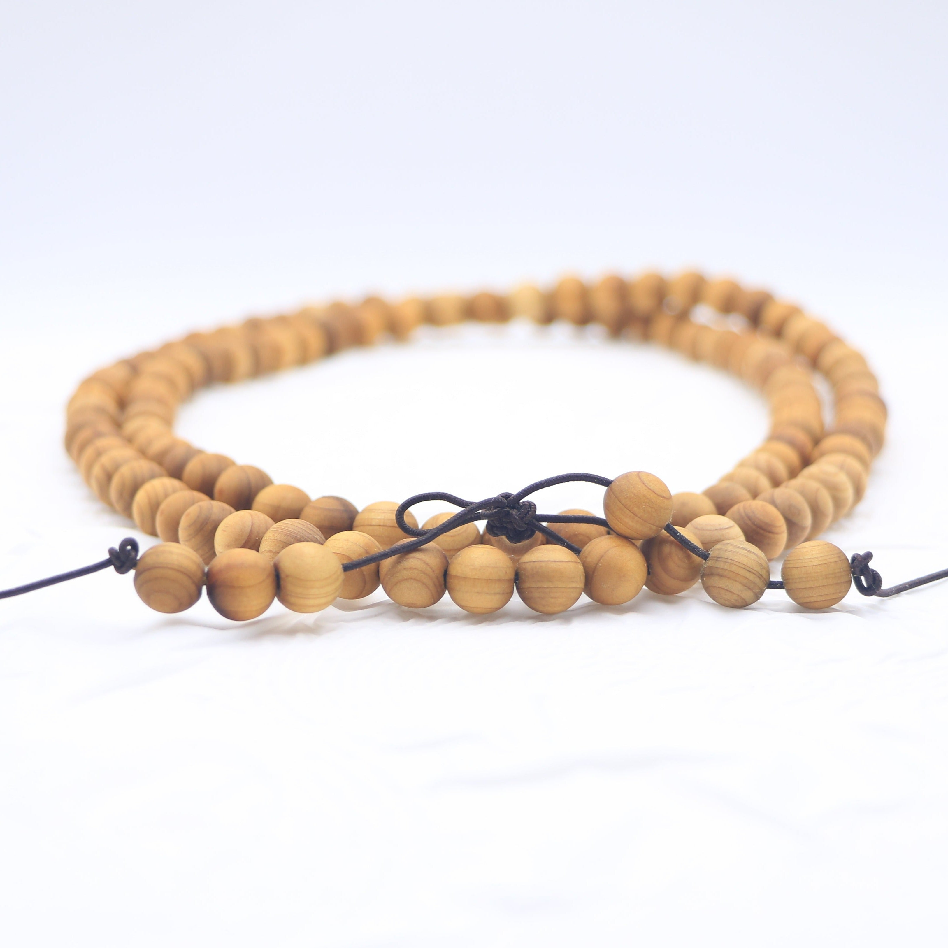 Thuja Long Prayer Beads - Calm The Mind - Karmabless