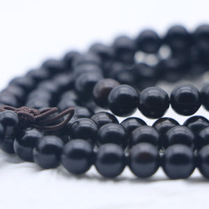 Ebony Long Prayer Beads - Energy Balance - Karmabless