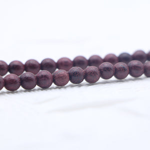 Violet Wood Prayer Beads - Meditation - Karmabless