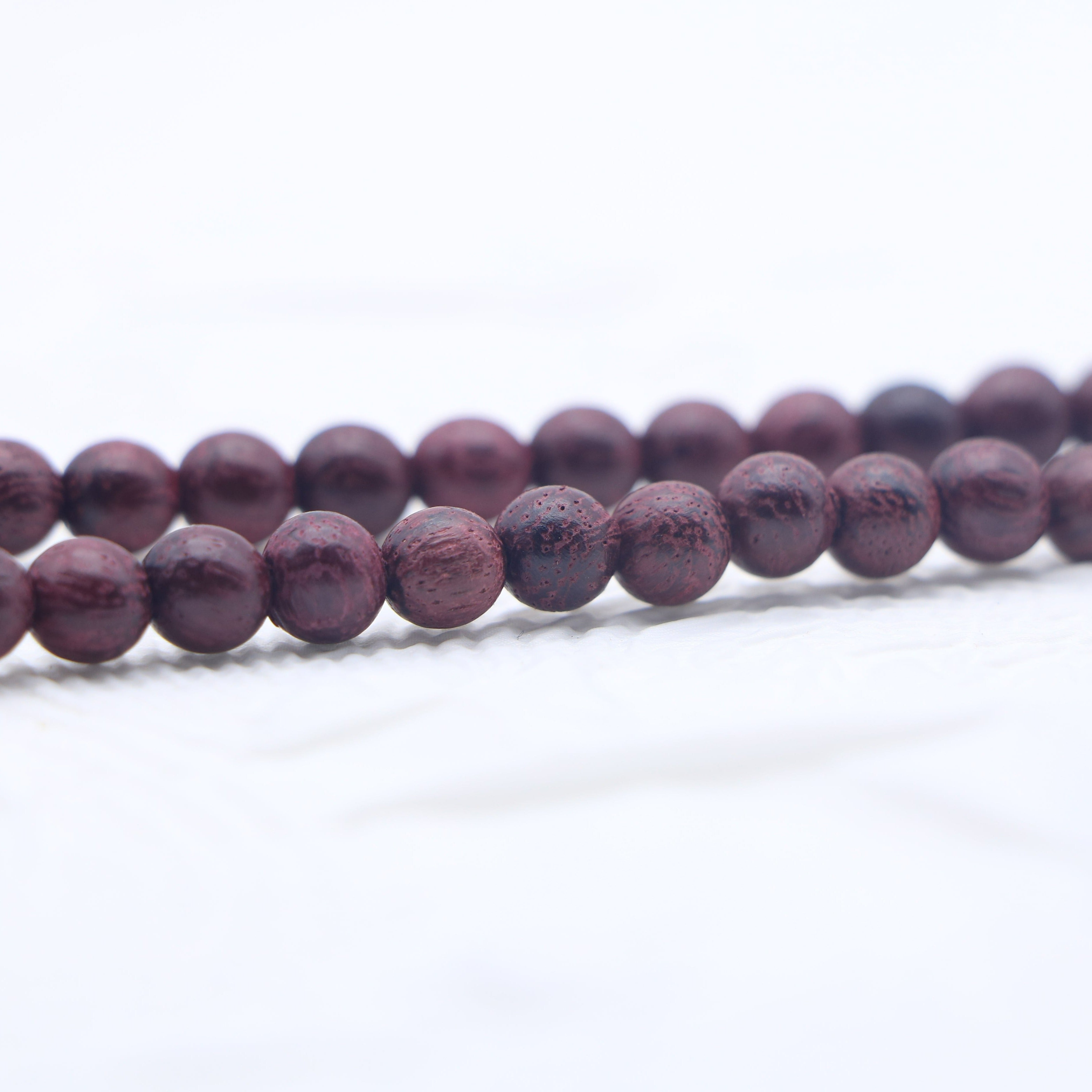 Violet Wood Prayer Beads - Meditation - Karmabless