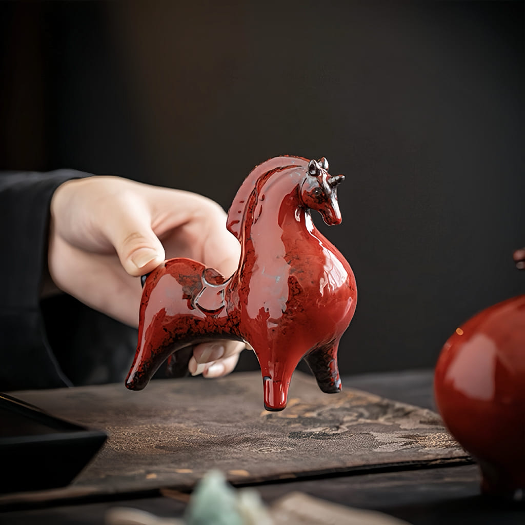 Tang Dynasty Style Ceramic Horse Statue