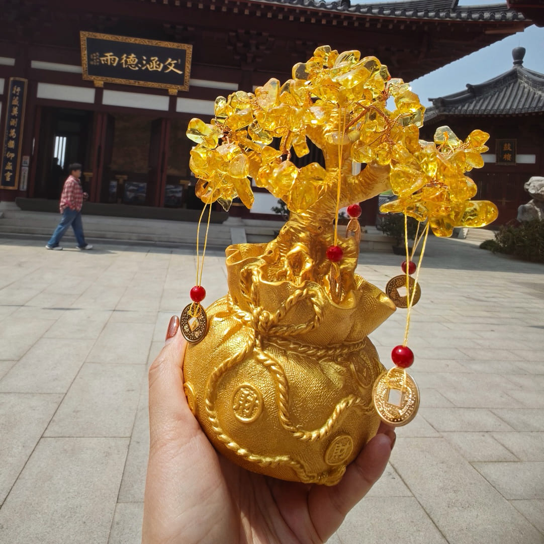 The Golden Abundance Crystal Money Tree