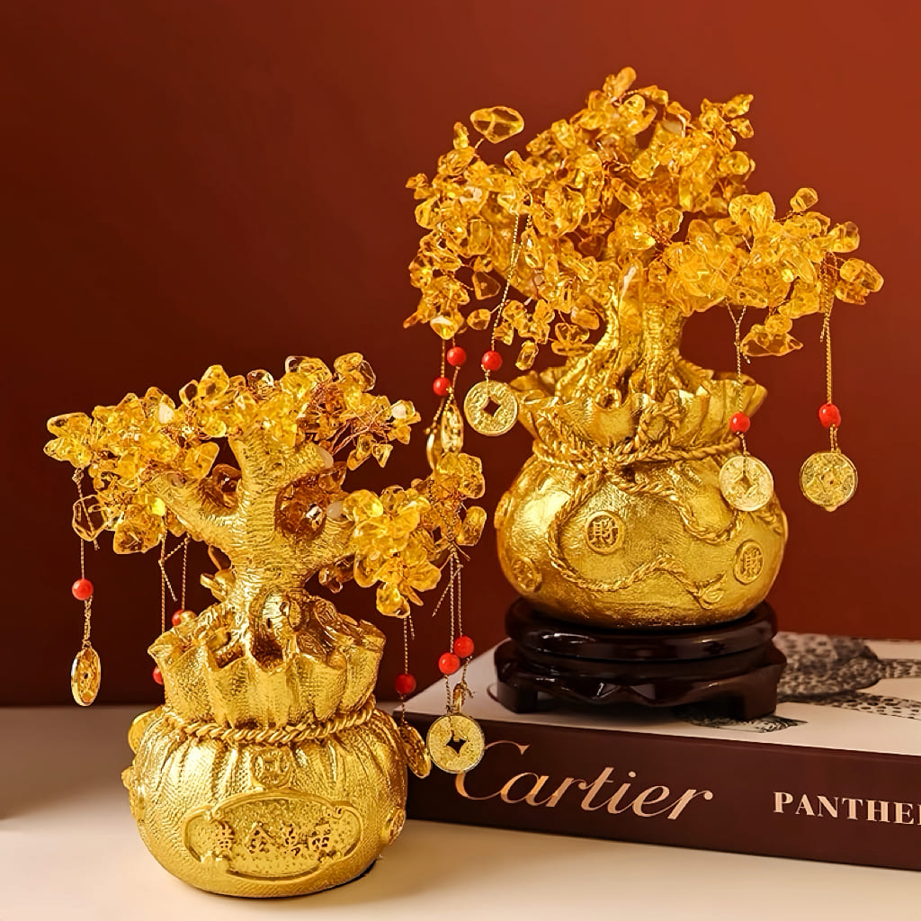 The Golden Abundance Crystal Money Tree