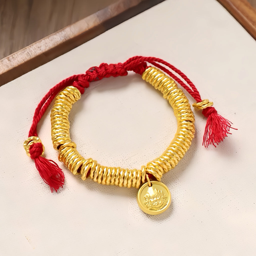 New Chinese Style "Pan Chan" Red String Bracelet