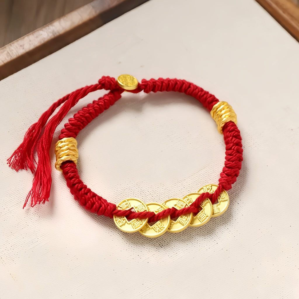 New Chinese Style "Pan Chan" Red String Bracelet