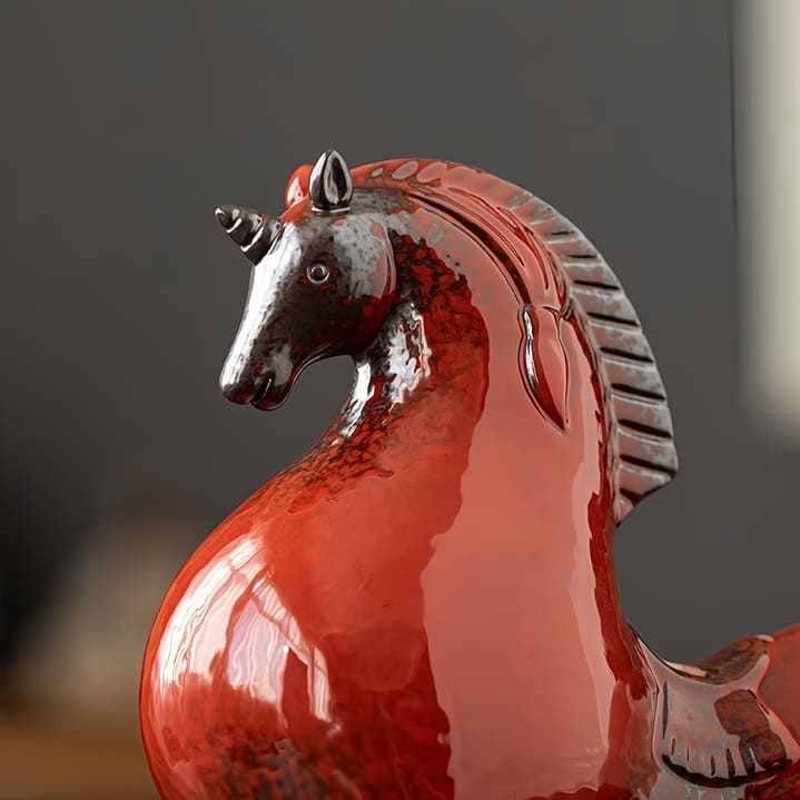Tang Dynasty Style Ceramic Horse Statue