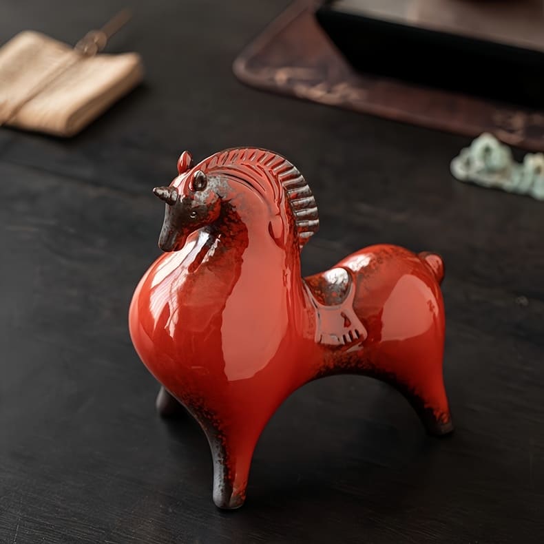 Tang Dynasty Style Ceramic Horse Statue