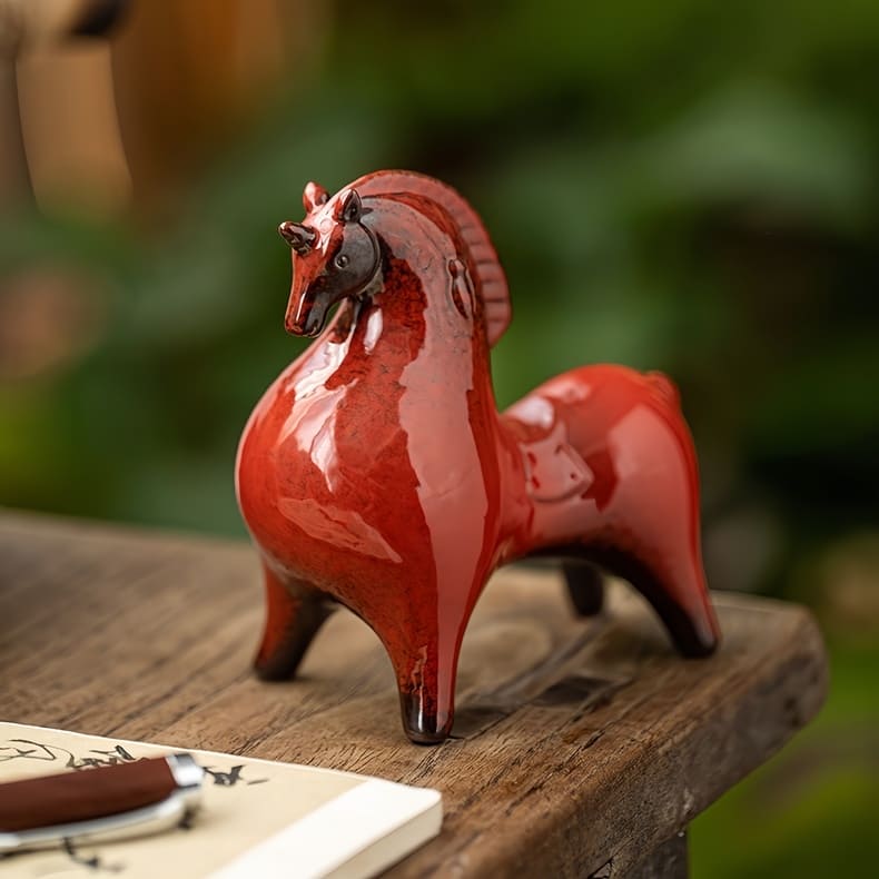 Tang Dynasty Style Ceramic Horse Statue