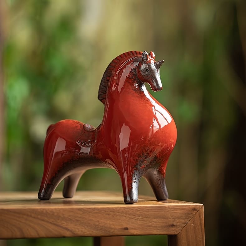Tang Dynasty Style Ceramic Horse Statue