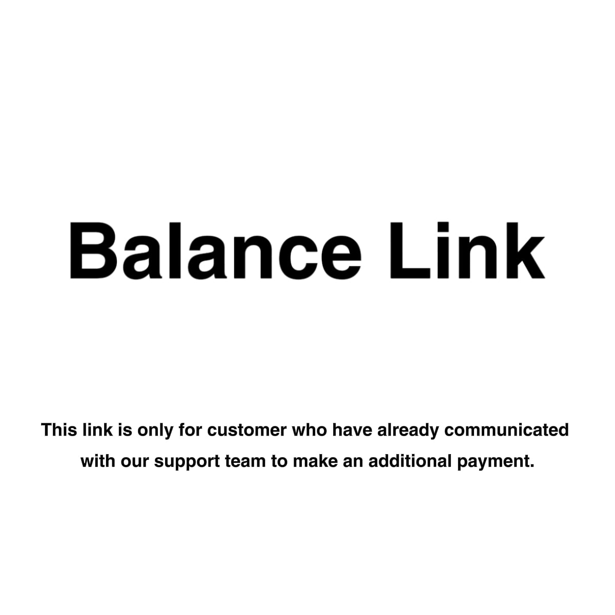 Custom Order Balance & Price Adjustment Link