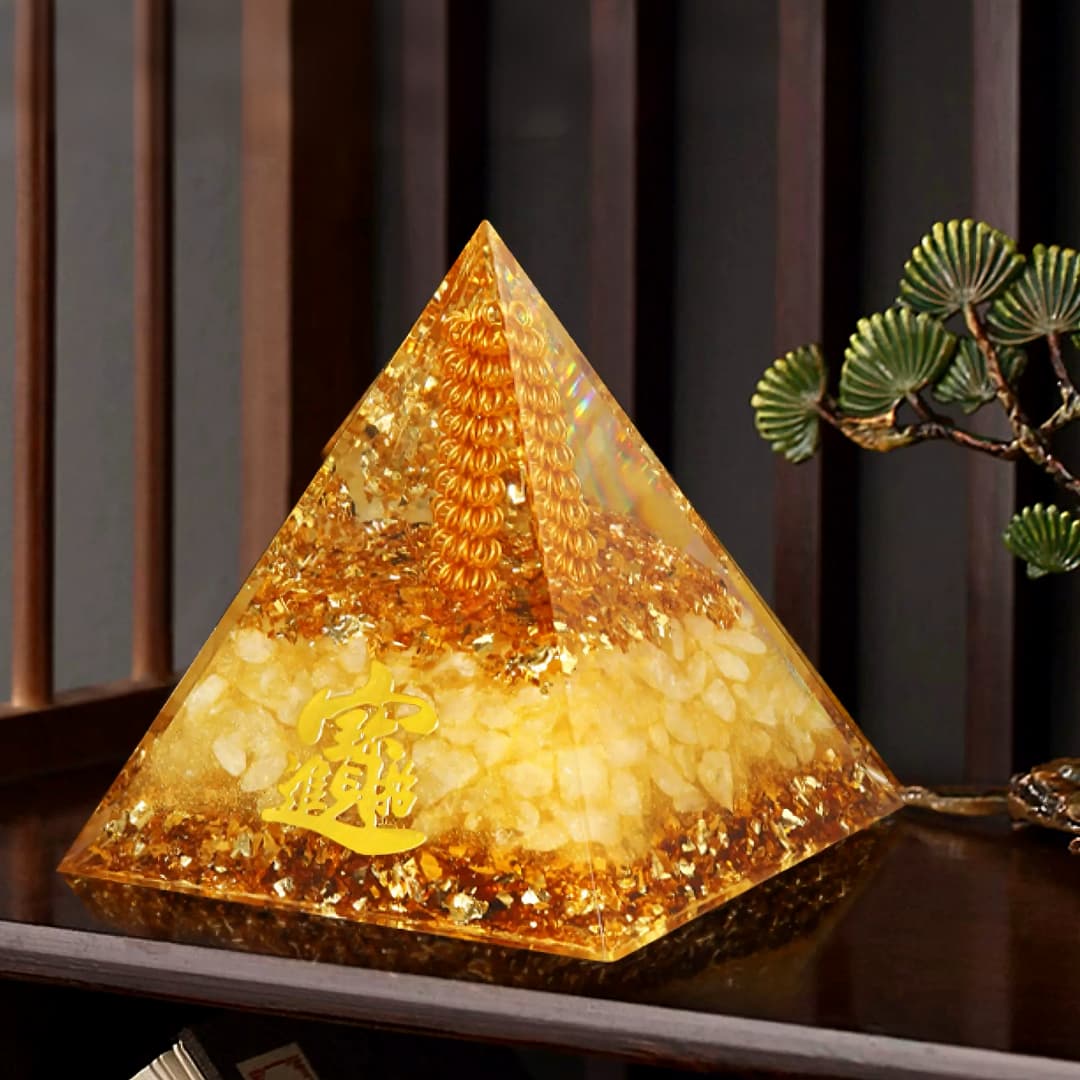 Donghai Golden Abundance Orgone Pyramid
