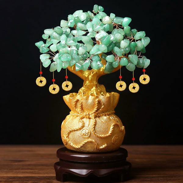 The Golden Abundance Crystal Money Tree