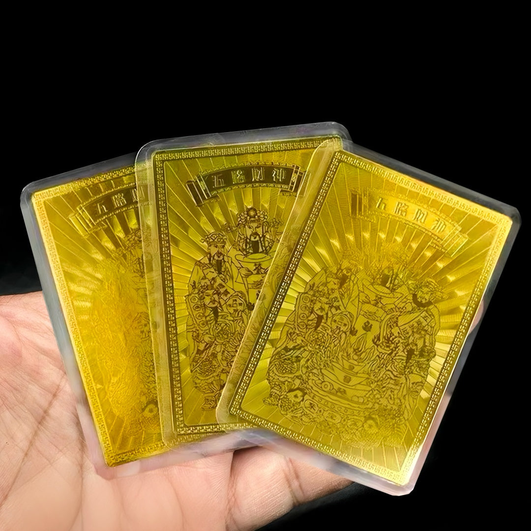 Five Roads Wealth God Brass Card