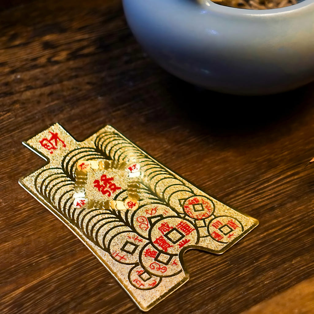 Wutai Mountain Money Mother Prosperity Brass Card