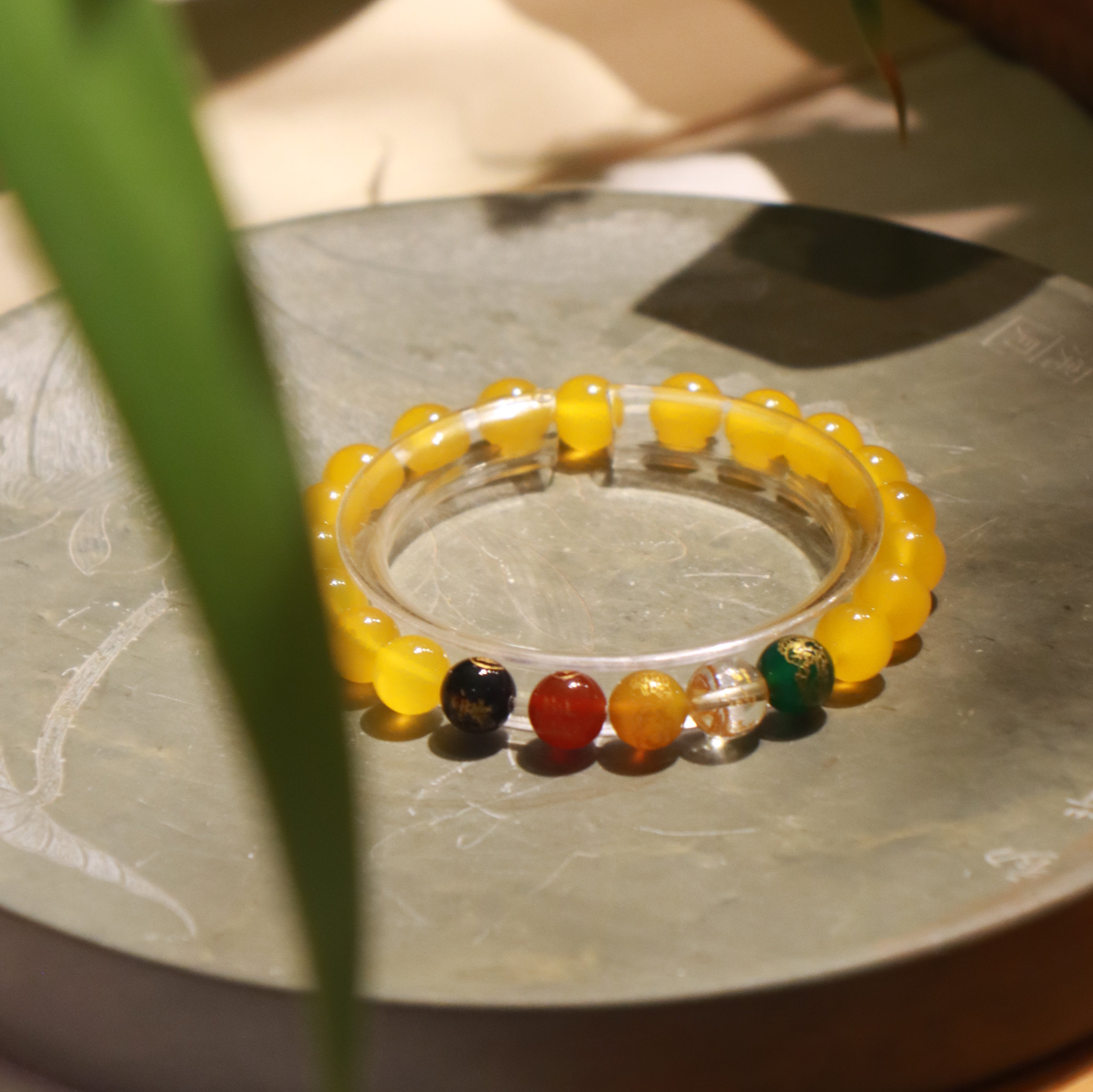 Yellow Agate Chakra Bracelet - Good Wealth - Karmabless