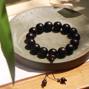 Aged Rosewood Bracelet-Attract Wealth - Karmabless