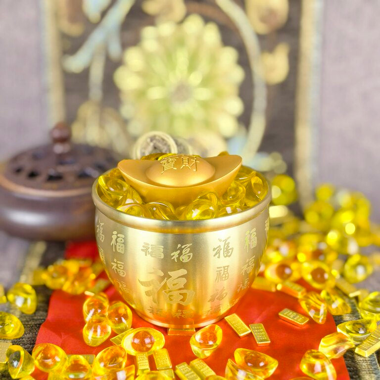 The "Hundred Blessings" Brass Wealth Bowl